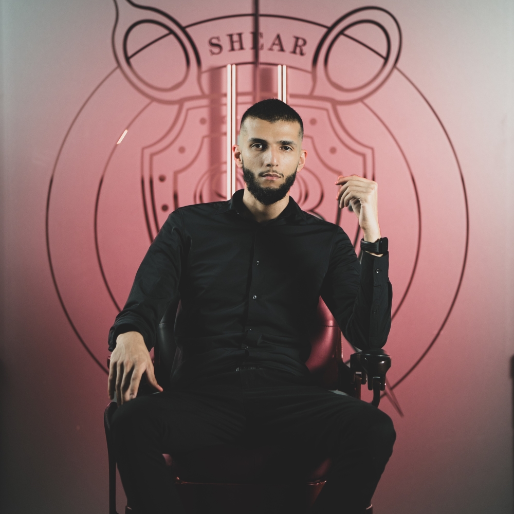 Santo, barber at Shear Brilliance Ajax